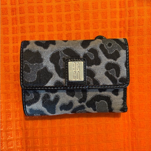 Nine & Co. Handbags - Nine & Co. Black and Gray Animal Print Wallet